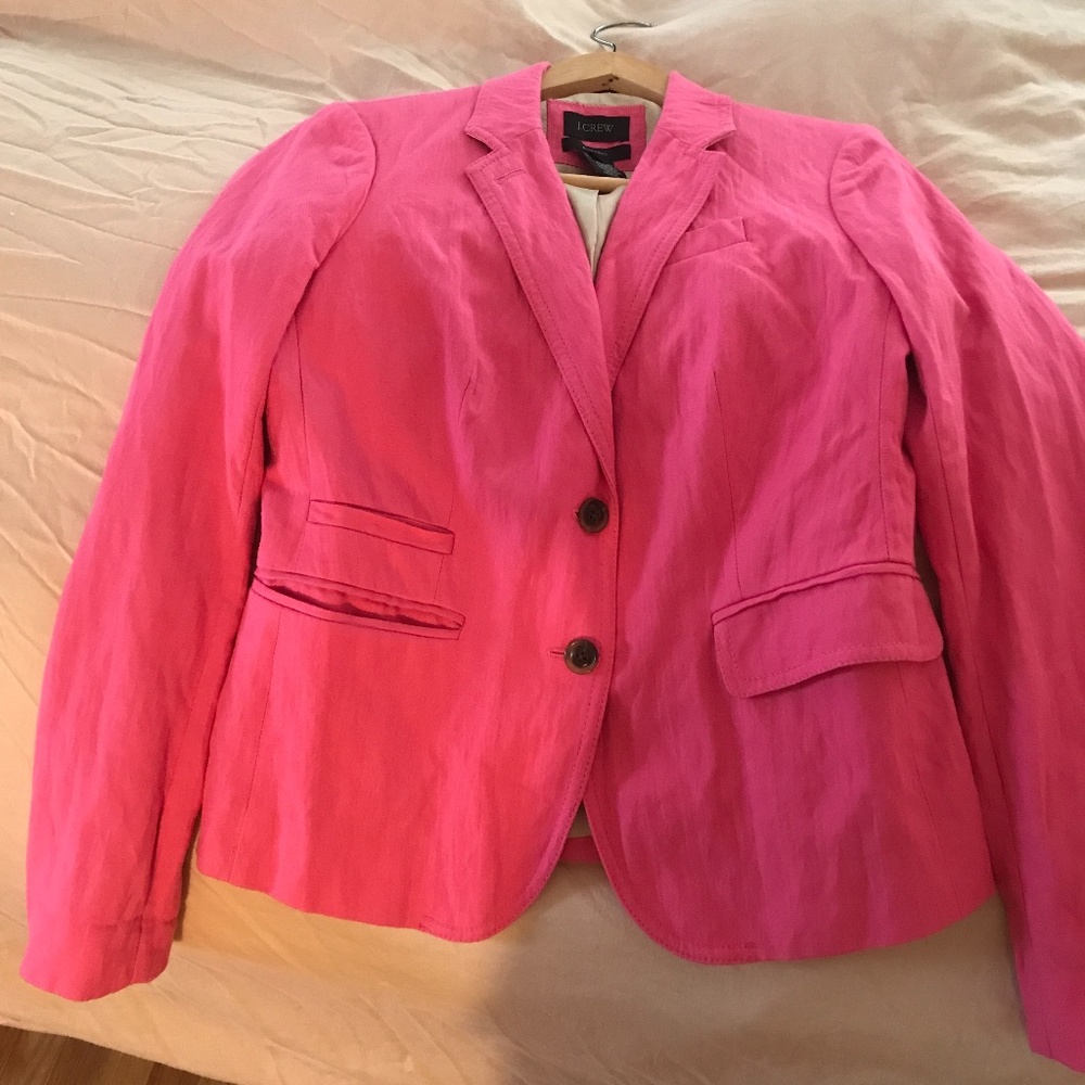 Jcrew schoolboy blazer hot pink